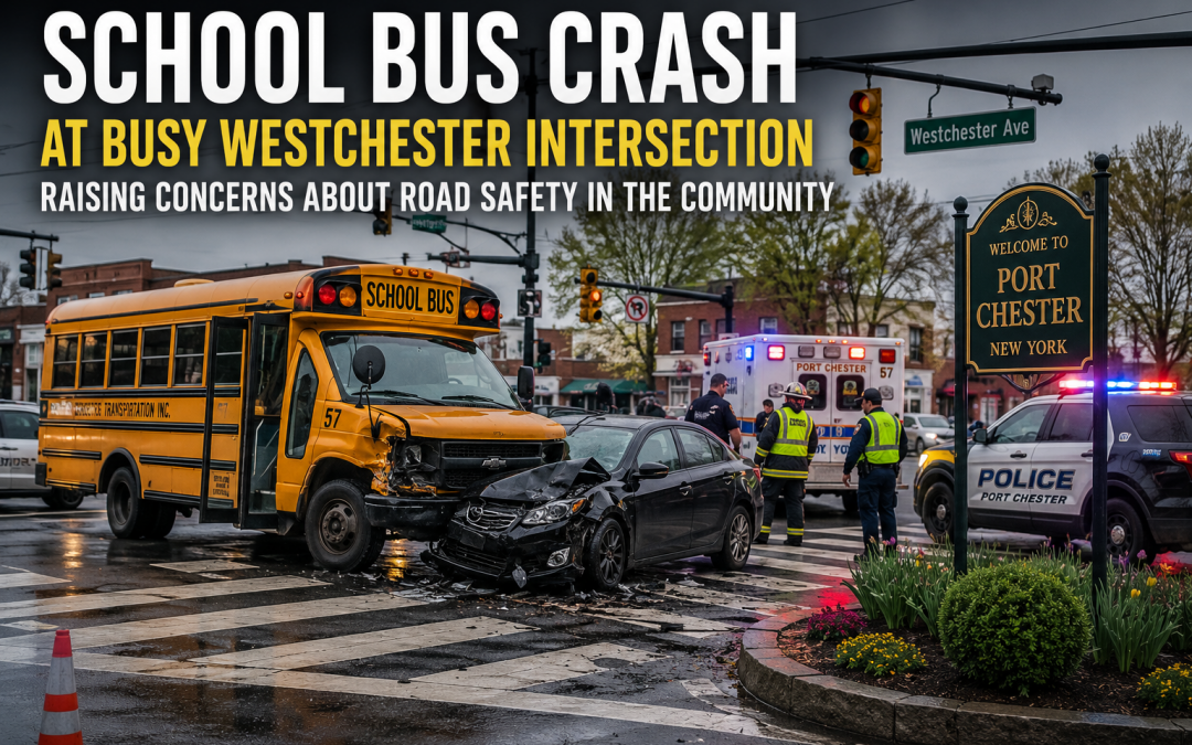 School Bus Crash at Busy Port Chester Intersection Raises Safety Concerns in Westchester County